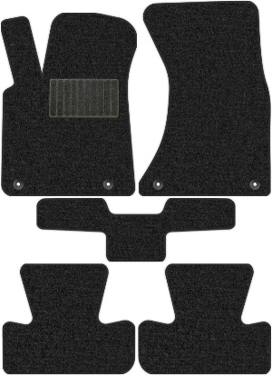 Коврики текстильные "Комфорт" для Audi SQ5 (suv / 8RB) 2013 - 2017, темно-серые, 5шт.
