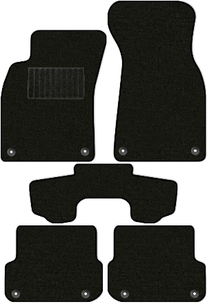 Коврики текстильные "Стандарт" для Audi S6 (седан / C6) 2004 - 2008, черные, 5шт.