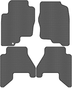 Коврики "EVA ромб" в салон Nissan Pathfinder III (suv  7 мест / R51) 2004 - 2009, серые 4шт.