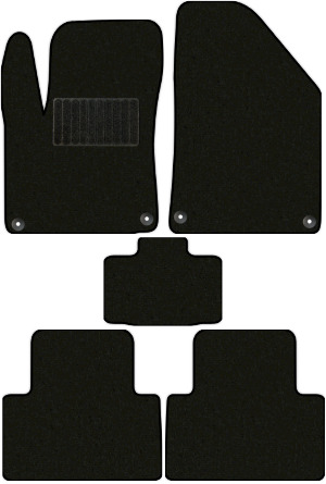 Коврики текстильные "Комфорт" для Geely Coolray SX11 I (suv) 2023 - Н.В., черные, 5шт.