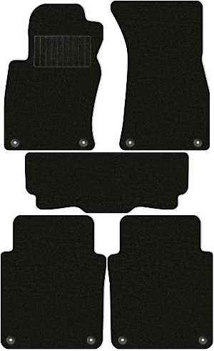 Коврики текстильные "Классик" для Audi A8 Long (седан / D3) 2002 - 2005, черные, 5шт.