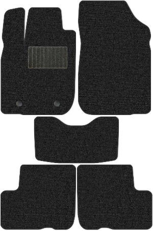 Коврики текстильные "Классик" для Лада Ларгус Кросс I (Универсал 7 мест / R90) 2012 - 2021, темно-серые, 5шт.