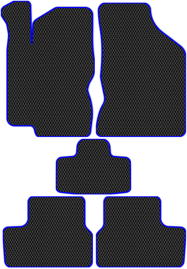 Коврики ЭВА "EVA ромб" для Лада Гранта (лифтбек / 2191) 2013 - 2018, черные, 5шт.