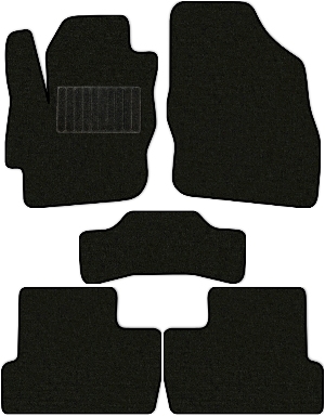 Коврики текстильные "Стандарт" для Mazda 3 II (хэтчбек 5 дв / BL) 2008 - 2013, черные, 5шт.
