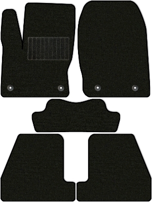 Коврики текстильные "Стандарт" для Ford Focus III 2014 - 2019, черные, 5шт.
